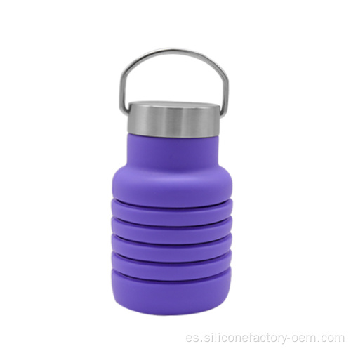 Taza de agua portátil deportiva silicona plegable copa de agua